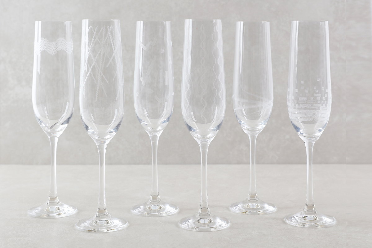 CHAMPAGNE GLASSES  (Set of 6)